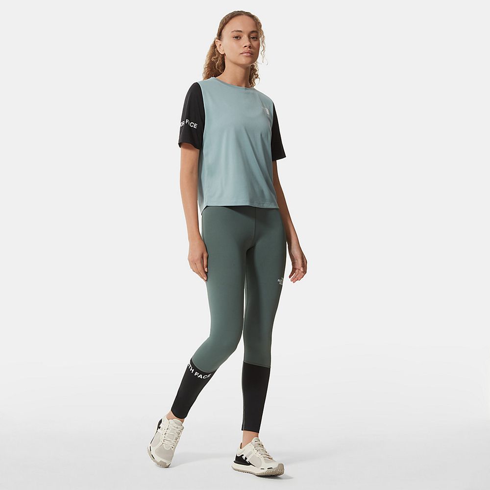 The North Face Leggings Womens Australia - The North Face Mountain Athletics Turquoise / Black Runni